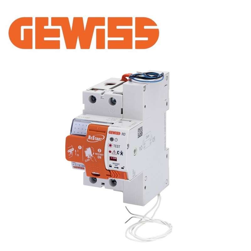 Restart Gewiss D4817R interruttore differenziale a riarmo automatico EX  94817R 8011564924390